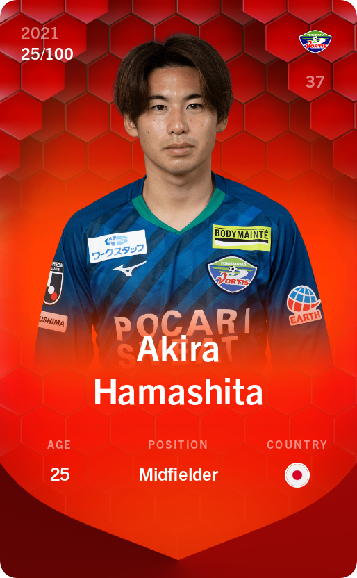 Sorare - Sorare Official - Akira Hamashita 2021-22 • Rare 25/100 - NFT # 95365260670953997614670365862627301052832531204862092713527928824459992432606