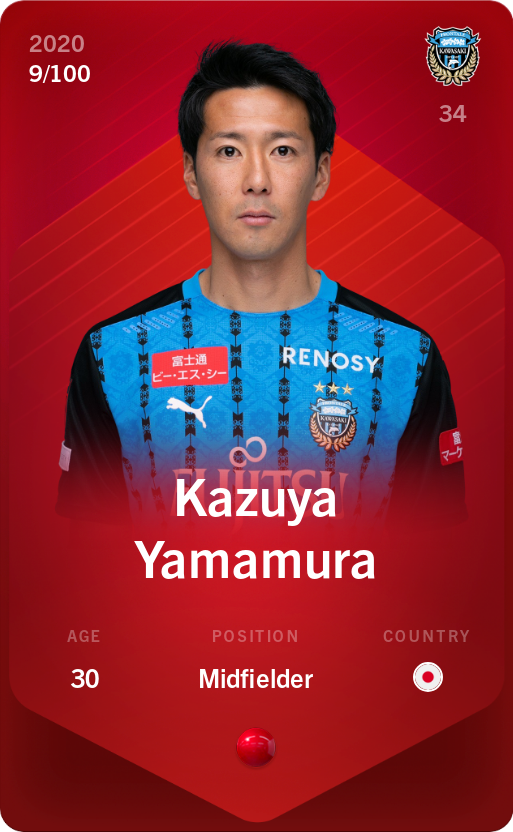 Sorare - Sorare Official - Kazuya Yamamura 2020-21 • Rare 9/100 - NFT # 16661844520581380243422225610555499635725083690700900462840481909722864119435
