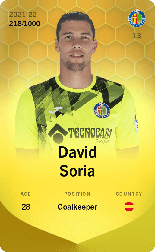 David Soria 2021-22 • Limited 218/1000