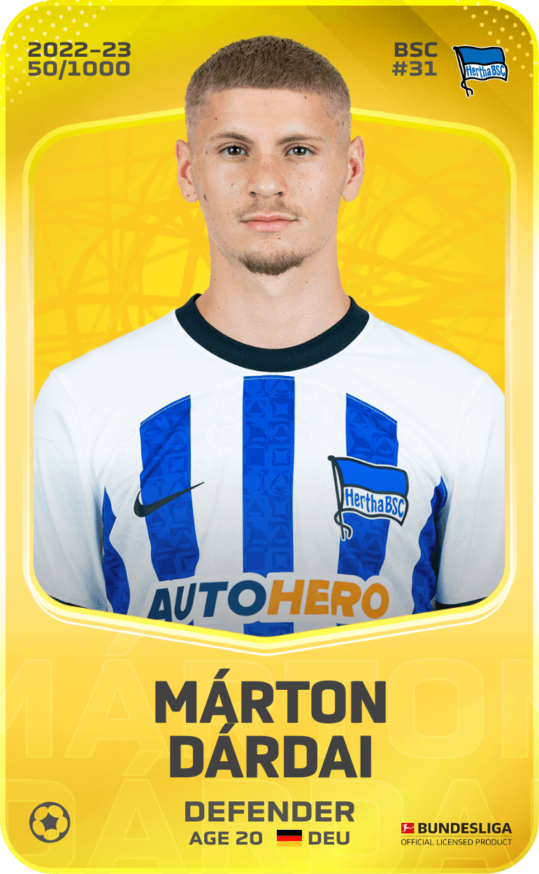 Márton Dárdai 2022-23 • Limited 50/1000
