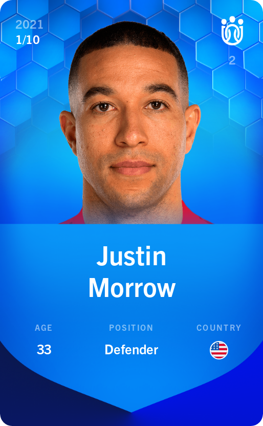 Sorare - Sorare Official - Justin Morrow 2021-22 • Super Rare 1/10 - NFT # 88562616319942867358282460517539730491406933088170946395688702547018203449209