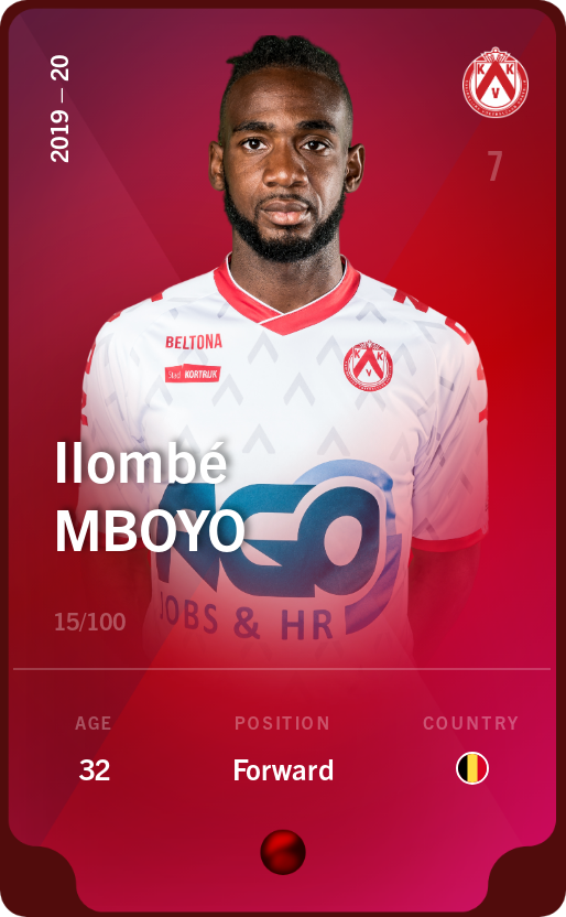 Sorare - Sorare Official - Ilombé Mboyo 2019-20 • Rare 15/100 - NFT # 15956151651762649601970119832999984369671440141243217940947509087739394260050