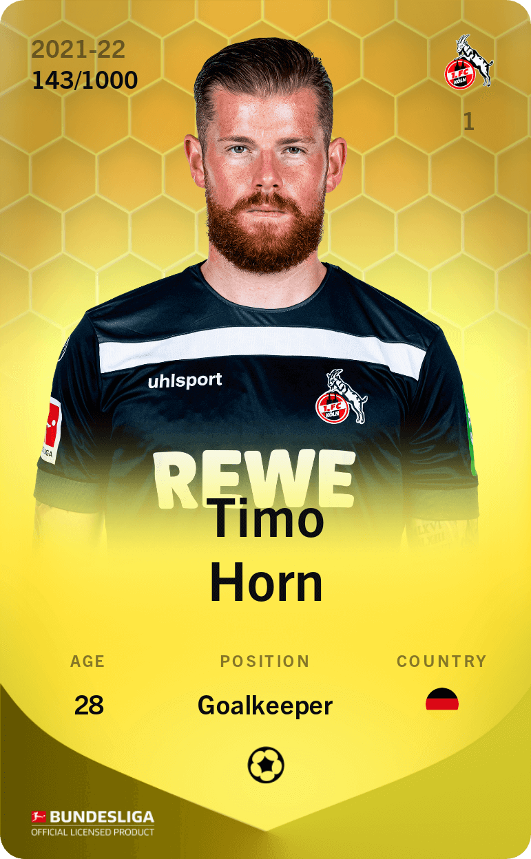 Timo Horn 2021-22 • Limited 143/1000