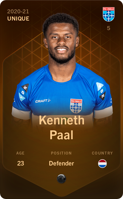 Sorare - Sorare Official - Kenneth Paal 2020-21 • Unique - NFT # 103422903053941853293439831202572708974180048876434946561729329289299485708083