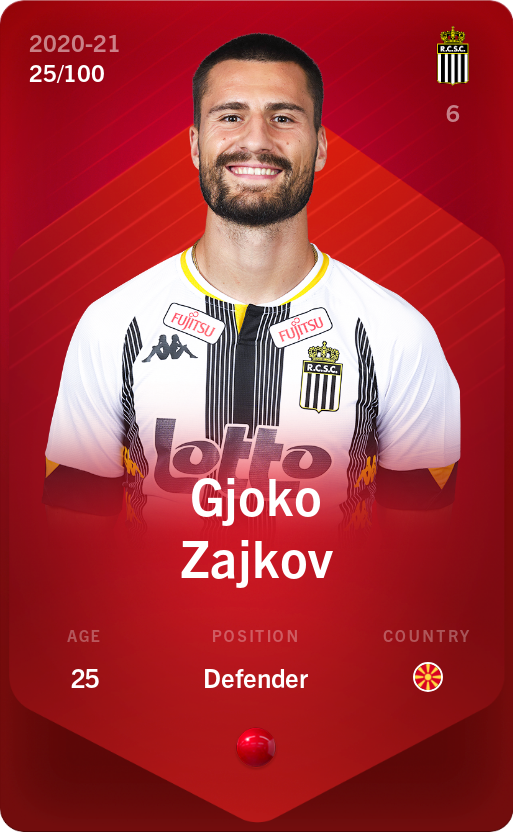Sorare - Sorare Official - Gjoko Zajkov 2020-21 • Rare 25/100 - NFT # 44498678586258197138797286538868849097175243184217944275515927988226277732992