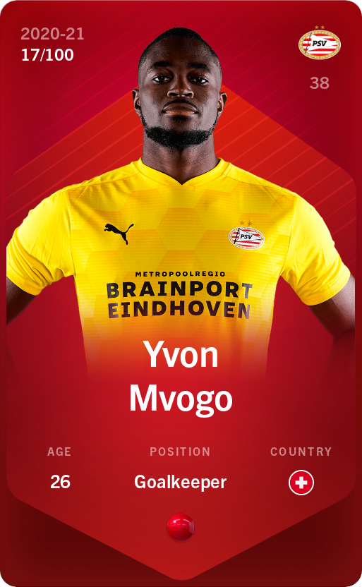 Sorare - Sorare Official - Yvon Mvogo 2020-21 • Rare 17/100 - NFT # 20888092080953519430684012353216723781774067568477553825265974755541372221328