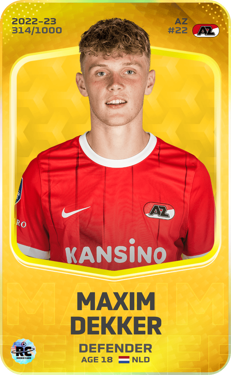 Maxim Dekker 2022-23 • Limited 314/1000