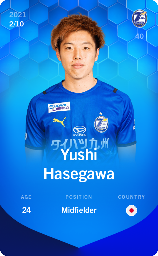 Sorare - Sorare Official - Yushi Hasegawa 2021-22 • Super Rare 2/10 - NFT # 108213152181972951003559356969362497605481034068330184815420897968577750742292