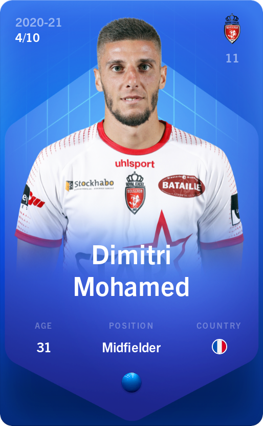 Sorare - Sorare Official - Dimitri Mohamed 2020-21 • Super Rare 4/10 - NFT # 11018279601430252197896125034697680848802861155948246804197794640135788006647