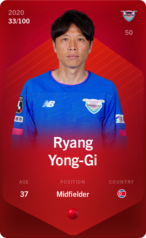 Sorare - Sorare Official - Ryang Yong-Gi 2020-21 • Rare 33/100 - NFT # 570835168937770174581943698015244319922465748252173677839686075663388508007
