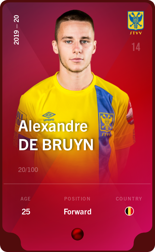 Sorare - Sorare Official - Alexandre De Bruyn 2019-20 • Rare 20/100 - NFT # 74170678254053812084079939939833435774756673168696286264812135318957121158651