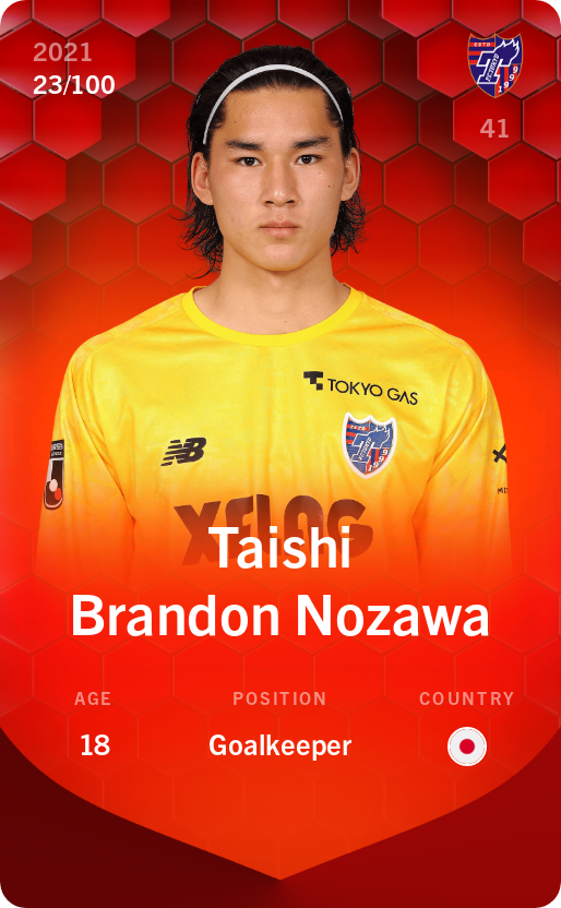 Sorare - Sorare Official - Taishi Brandon Nozawa 2021-22 • Rare 23/100 - NFT # 63033605204547135777916534849710212740510515788986772836623728208382816302631