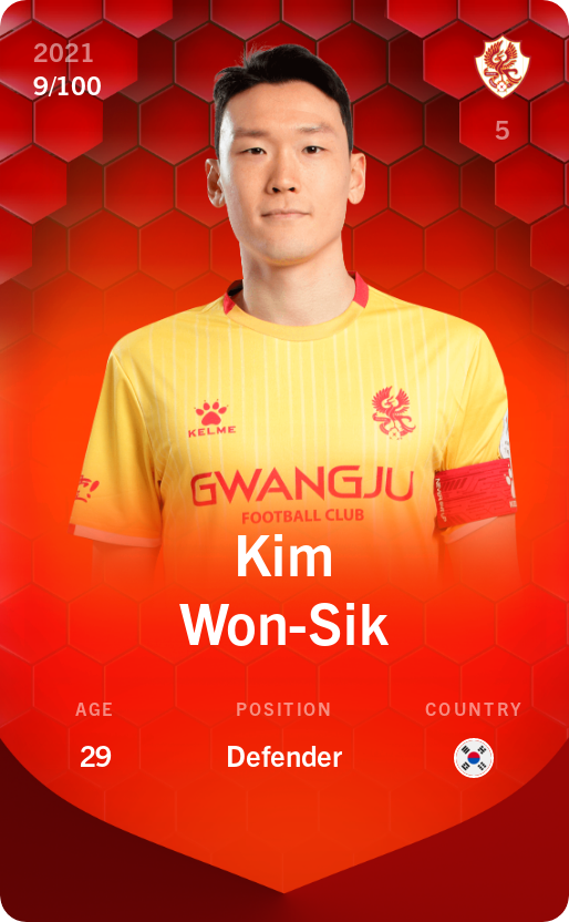 Sorare - Sorare Official - Kim Won-Sik 2021-22 • Rare 9/100 - NFT # 110775354447762047835303400477253664352445728776353119409254724447263541938882