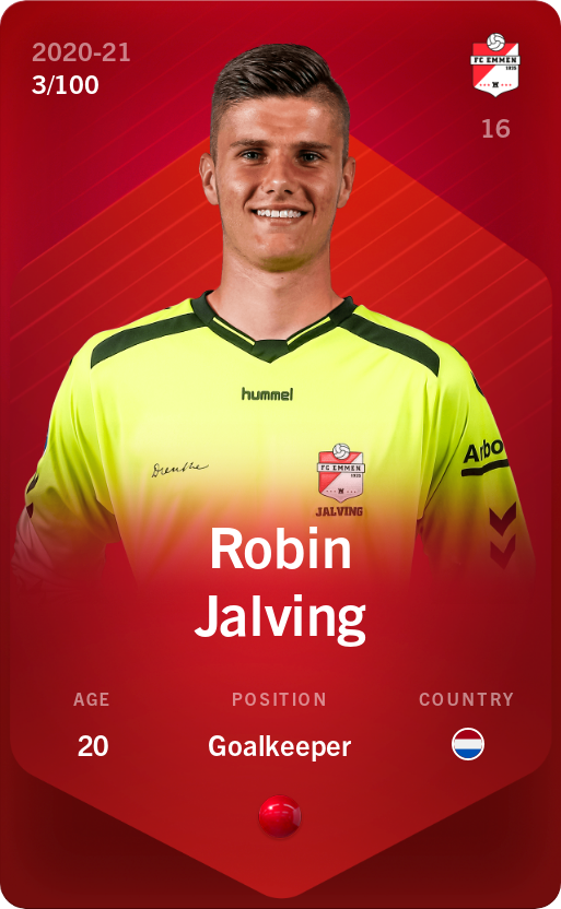 Sorare - Sorare Official - Robin Jalving 2020-21 • Rare 3/100 - NFT # 147009042506025684163568632987170550438789170841598162749514513108796438018