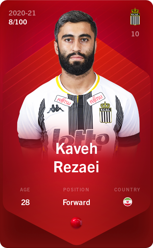Sorare - Sorare Official - Kaveh Rezaei 2020-21 • Rare 8/100 - NFT # 101695595053115147941292264707236690566604643103482612952537645898604713039606