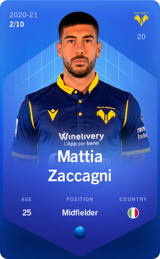 Sorare - Sorare Official - Mattia Zaccagni 2020-21 • Super Rare 2/10 - NFT # 26594915716412328945509852649277542359820706173488905679700355145137029742461