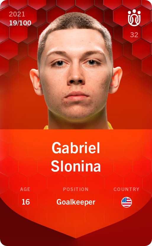 Sorare - Sorare Official - Gabriel Slonina 2021-22 • Rare 19/100 - NFT # 71858790061650750791027241524910308713769297003800792368312185979722680997593