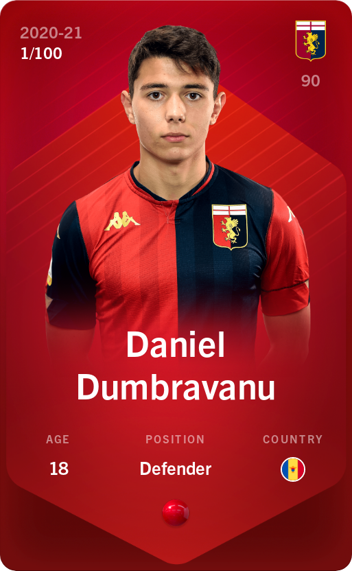 Sorare - Sorare Official - Daniel Dumbravanu 2020-21 • Rare 1/100 - NFT # 2262132626056918093187339971447386966518714957503748881343028241763504729940