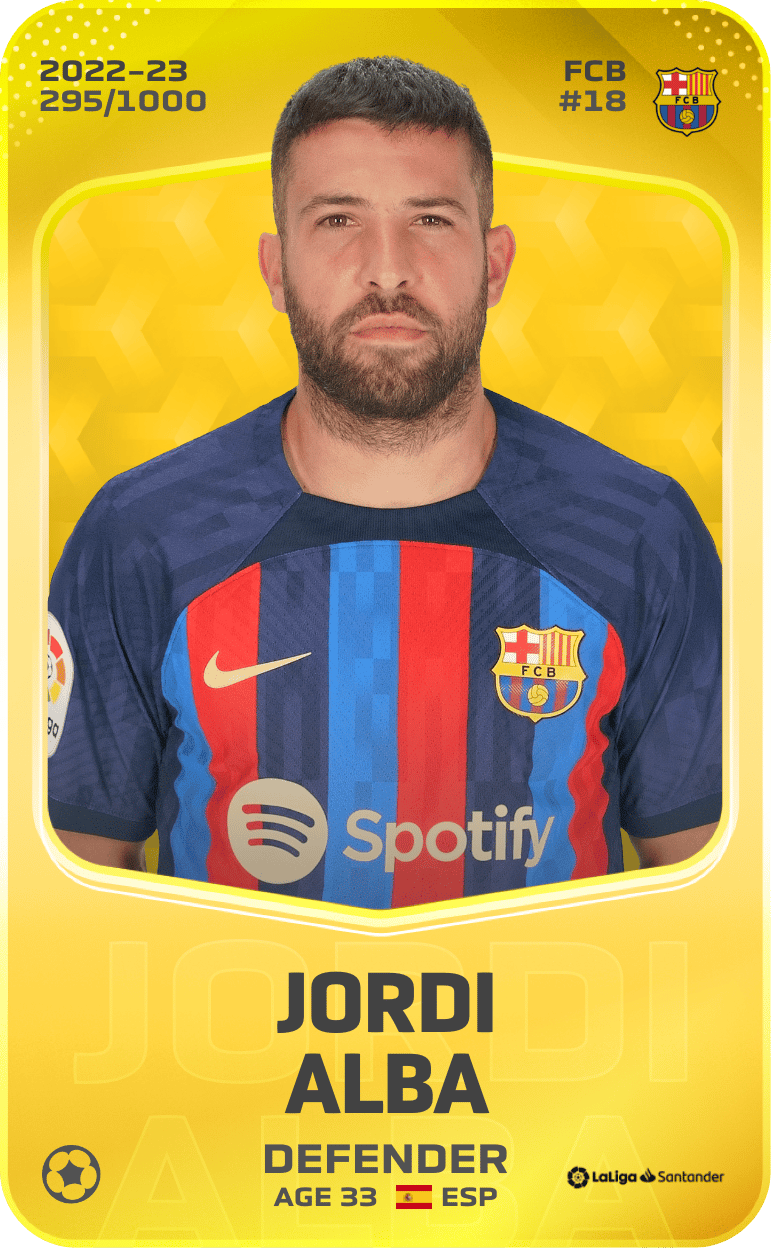 Jordi Alba 2022-23 • Limited 295/1000