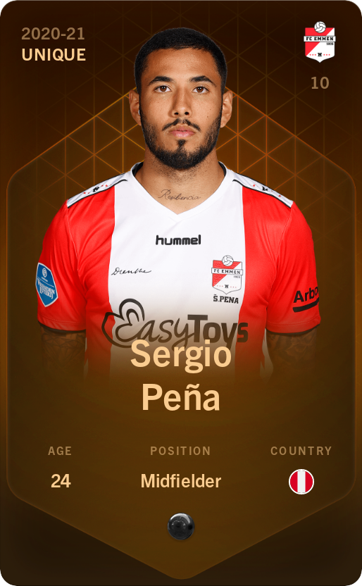 Sorare - Sorare Official - Sergio Peña 2020-21 • Unique - NFT # 103563773800199703114025929756107067502551965462122642333890094549729741569574