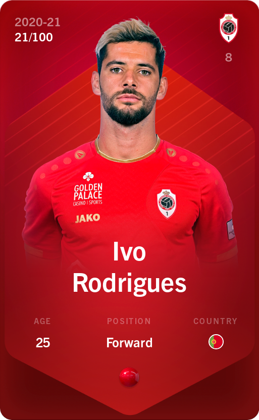 Sorare - Sorare Official - Ivo Rodrigues 2020-21 • Rare 21/100 - NFT # 41048846196926939812516457733269294048848690329764655843383848438729412553159
