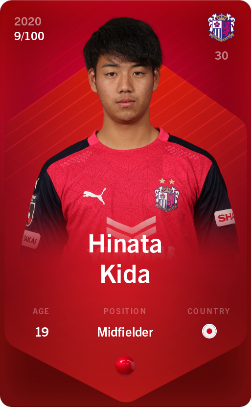 Sorare - Sorare Official - Hinata Kida 2020-21 • Rare 9/100 - NFT # 4930644568330471642207522869369103162329298676821657752535109133873665343591