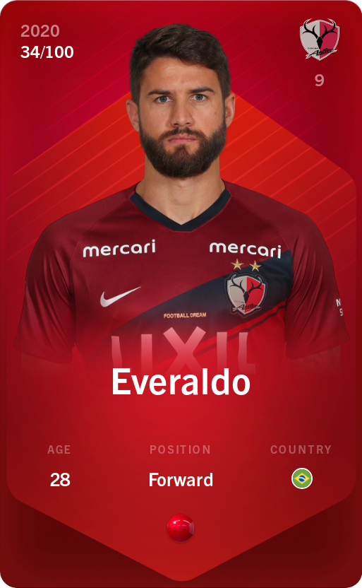 Sorare - Sorare Official - Everaldo 2020-21 • Rare 34/100 - NFT # 49967906568674465687232669061706257517772361459690084125385375949683834958639
