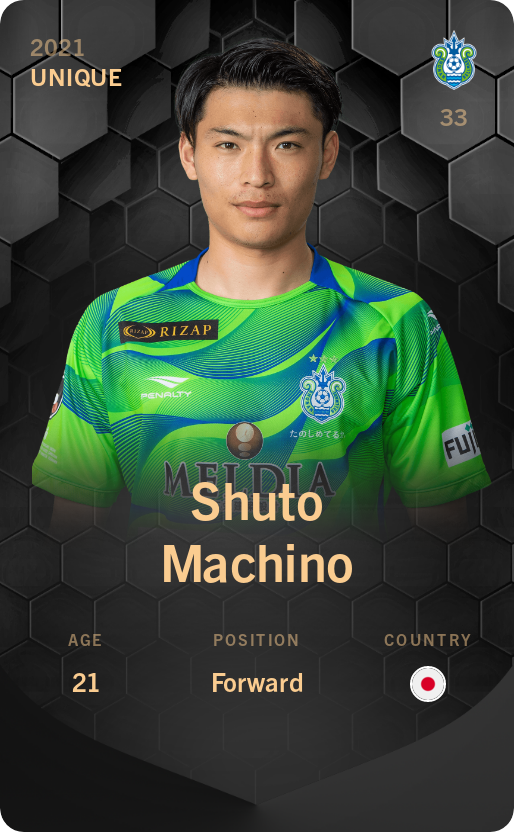 Sorare - Sorare Official - Shuto Machino 2021-22 • Unique - NFT # 43122894028999128000707866962039337070567163271077943435460329265693339522975