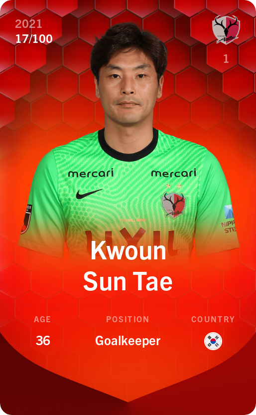 Sorare - Sorare Official - Kwoun Sun Tae 2021-22 • Rare 17/100 - NFT # 90684921755029307176462084705410681403468221596440011009122938980461208554604