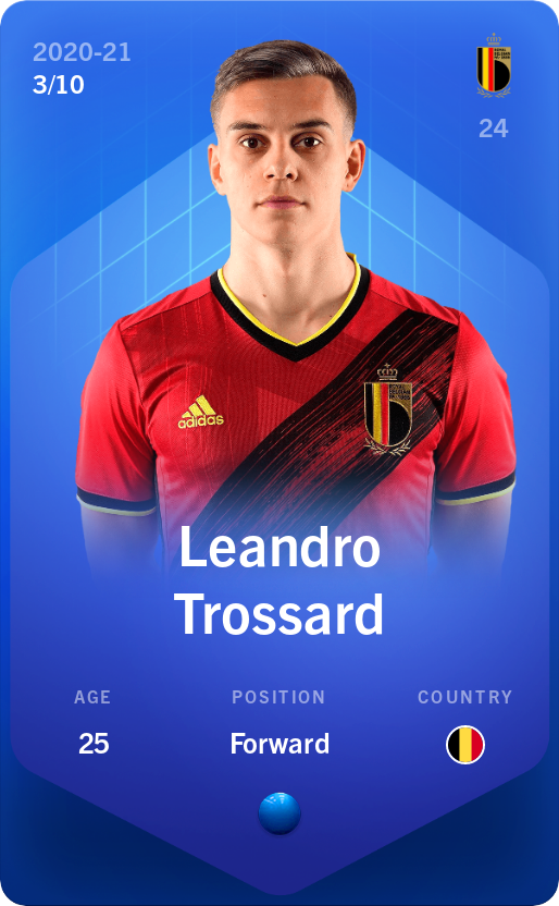 Sorare - Sorare Official - Leandro Trossard 2020-21 • Super Rare 3/10 - NFT # 48788359762695108445307576320311866304492735572504846383910549546957192632605