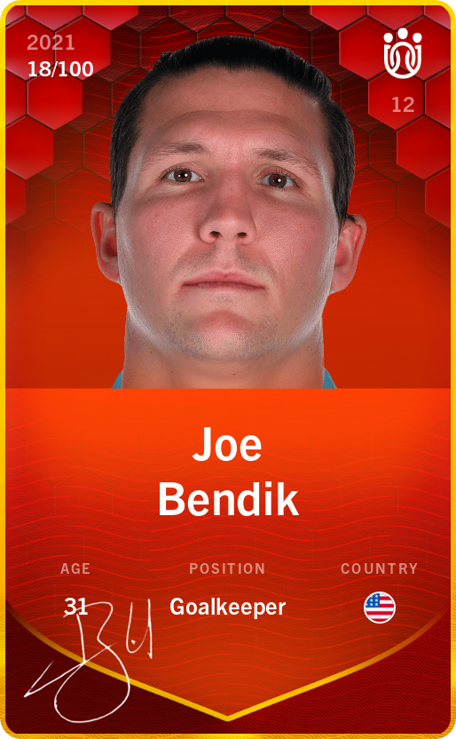 Sorare - Sorare Official - Joe Bendik 2021-22 • Rare 18/100 - NFT # 71194079648033381913740781818391793553111761633173570006129695267451822388129