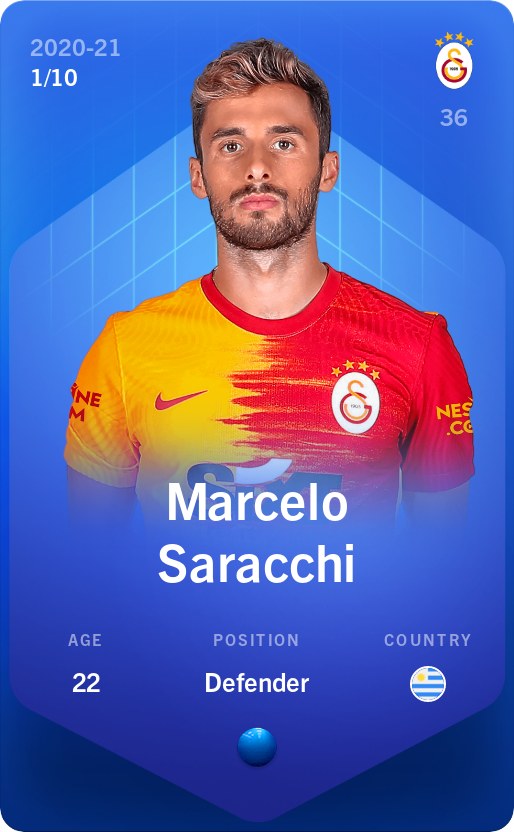 Sorare - Sorare Official - Marcelo Saracchi 2020-21 • Super Rare 1/10 - NFT # 100527770634613310734325798848920427069936391568178253032854906582948760948307
