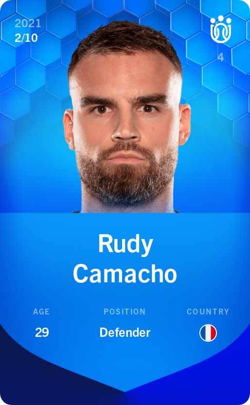Sorare - Sorare Official - Rudy Camacho 2021-22 • Super Rare 2/10 - NFT # 115196766689116447836097090663196100409694674556122469251517498927232548379884