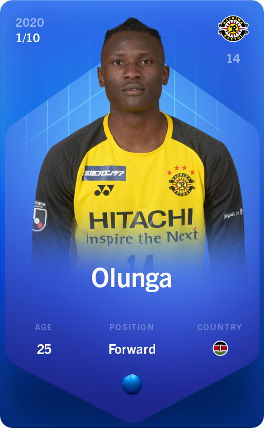 Sorare - Sorare Official - Olunga 2020-21 • Super Rare 1/10 - NFT # 54982442457302944927027931474710470893536395505120084742367910573185412931675