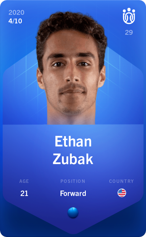 Sorare - Sorare Official - Ethan Zubak 2020-21 • Super Rare 4/10 - NFT # 41240353218068961836424481995897685760956398910486251067150861763538555172319