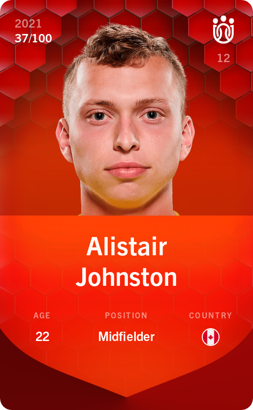 Sorare - Sorare Official - Alistair Johnston 2021-22 • Rare 37/100 - NFT # 27473284388406146846529324403757505472609916083658114303523226482668492921990
