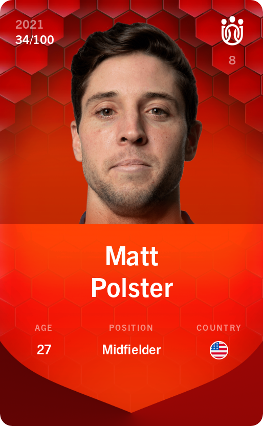 Sorare - Sorare Official - Matt Polster 2021-22 • Rare 34/100 - NFT # 7157661617079741813844785143072099416466216881990771498286256673532803036662