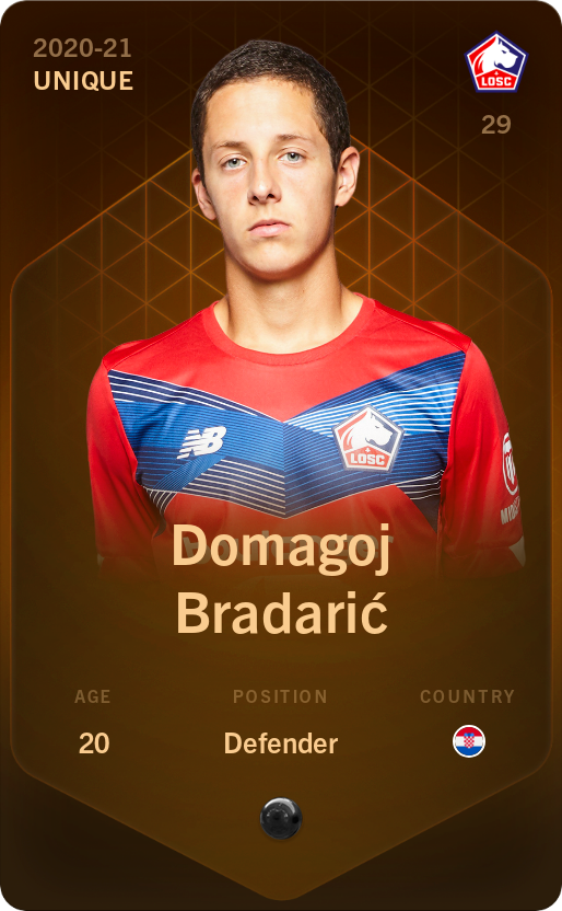 Sorare - Sorare Official - Domagoj Bradarić 2020-21 • Unique - NFT # 66086901965562251306952685066406638954561659923519319087418436538816327560391