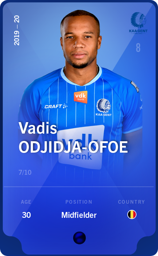 Sorare - Sorare Official - Vadis Odjidja-Ofoe 2019-20 • Super Rare 7/10 - NFT # 111901860667274110316733084039849825022284028665400417897814467699275999162507