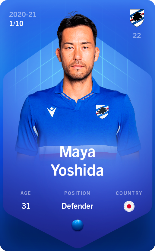 Sorare - Sorare Official - Maya Yoshida 2020-21 • Super Rare 1/10 - NFT # 48148472474137644025547809874078116041027031661501255442909623845794765107253