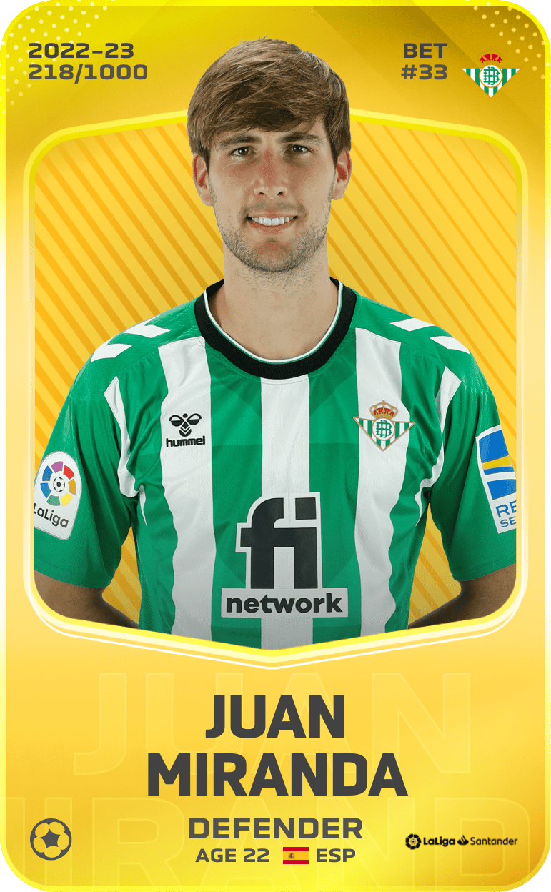 Juan Miranda 2022-23 • Limited 218/1000