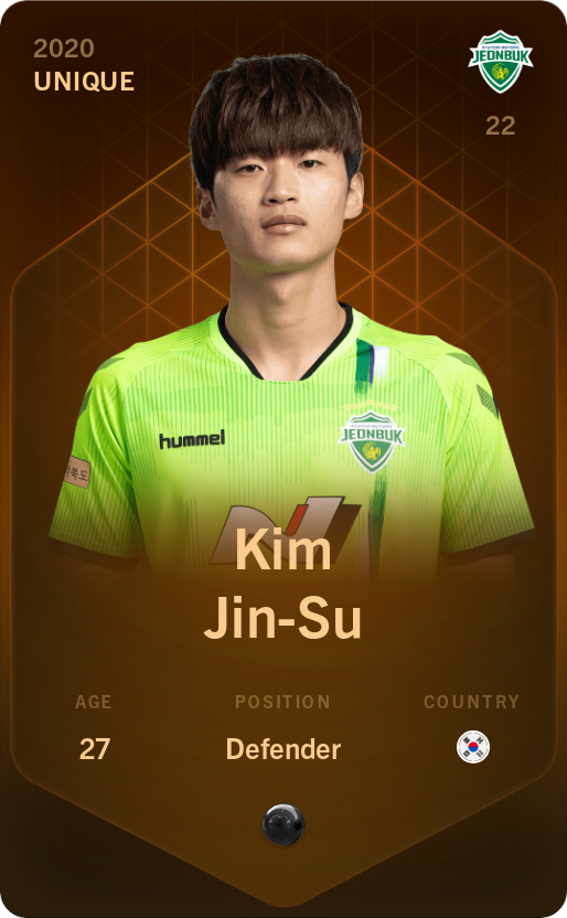 Sorare - Sorare Official - Kim Jin-Su 2020-21 • Unique - NFT # 86098118123753352371521724862396006269677933410058603238552236197556138575435