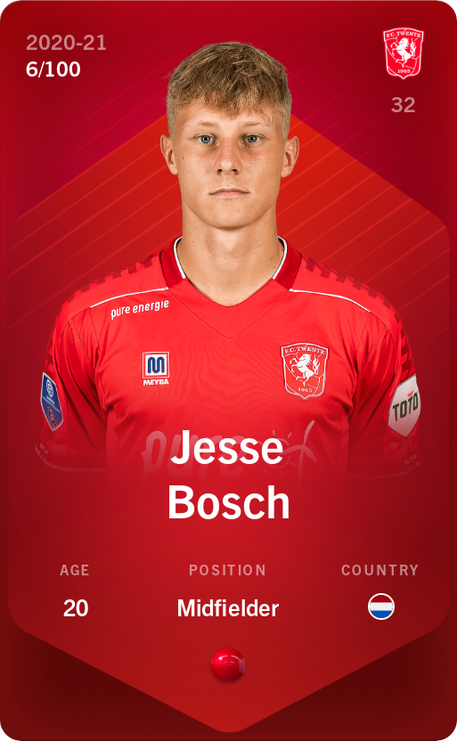 Sorare - Sorare Official - Jesse Bosch 2020-21 • Rare 6/100 - NFT # 26841460381648491577799470841198284470344840287288344071565727303622518208544