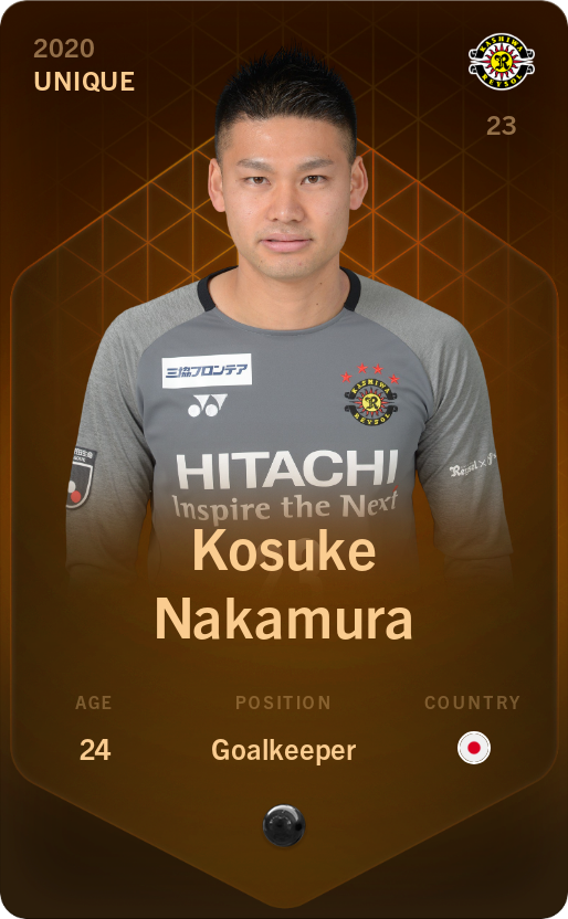 Sorare - Sorare Official - Kosuke Nakamura 2020-21 • Unique - NFT # 29860835633896692525844156512754676475660564584713025448060967414467069413492