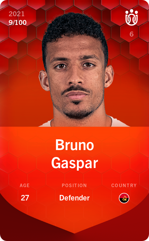 Sorare - Sorare Official - Bruno Gaspar 2021-22 • Rare 9/100 - NFT # 27102894219854682105940798760739848727247646172690119204764777426763620008371
