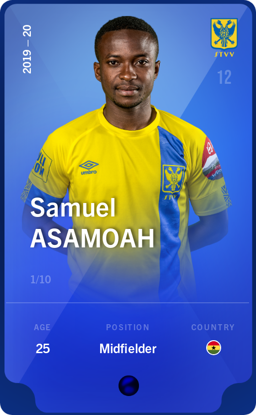 Sorare - Sorare Official - Samuel Asamoah 2019-20 • Super Rare 1/10 - NFT # 43510648527164867807174010164546199105201712783822741861238887031205488680906