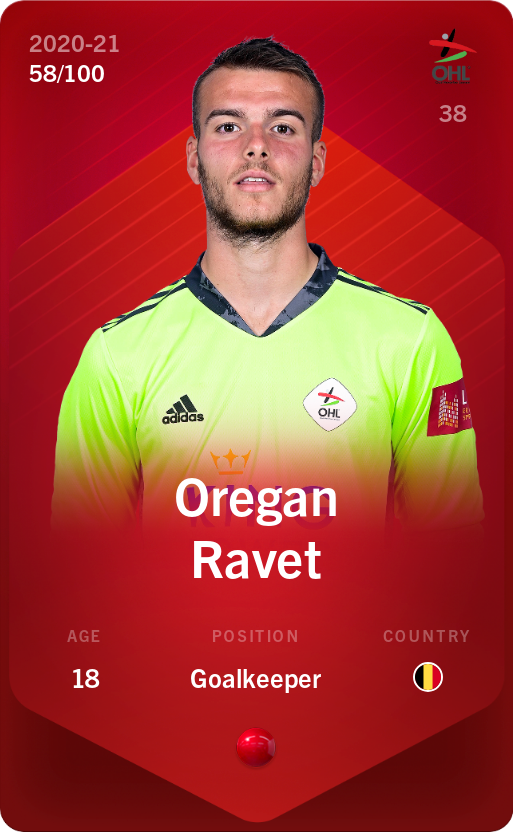 Sorare - Sorare Official - Oregan Ravet 2020-21 • Rare 58/100 - NFT # 83393685959227644948267987674281004180947106230250883652225808337372152654130