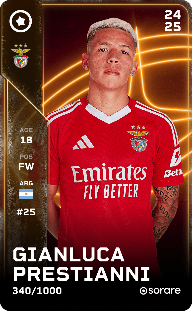 Gianluca Prestianni 2024-25 • Limited 340/1000