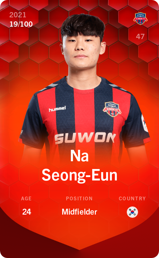 Sorare - Sorare Official - Na Seong-Eun 2021-22 • Rare 19/100 - NFT # 108410416054829311256489328962695536157254185214970752646324842541192402729939