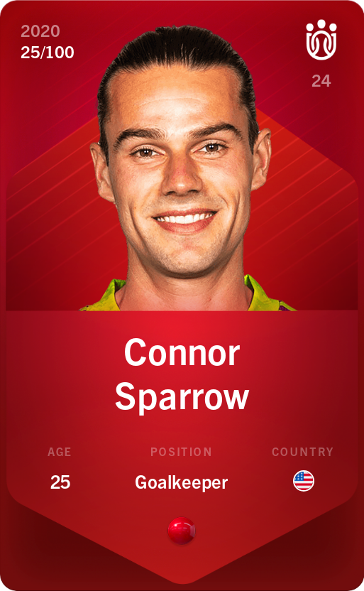 Sorare - Sorare Official - Connor Sparrow 2020-21 • Rare 25/100 - NFT # 69184147714533486083602832830672098889357157544596499800552822847643237433698